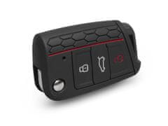 Escape6 černé ochranné silikonové pouzdro na klíč pro VW/Seat/Škoda novější generace, s vystřelovacím klíčem
