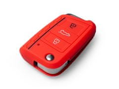 Escape6 červené ochranné silikonové pouzdro na klíč pro VW/Seat/Škoda novější generace, s vystřelovacím klíčem