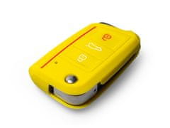 Escape6 žluté ochranné silikonové pouzdro na klíč pro VW/Seat/Škoda novější generace, s vystřelovacím klíčem