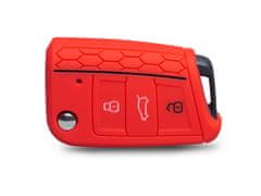 Escape6 červené ochranné silikonové pouzdro na klíč pro VW/Seat/Škoda novější generace, s vystřelovacím klíčem