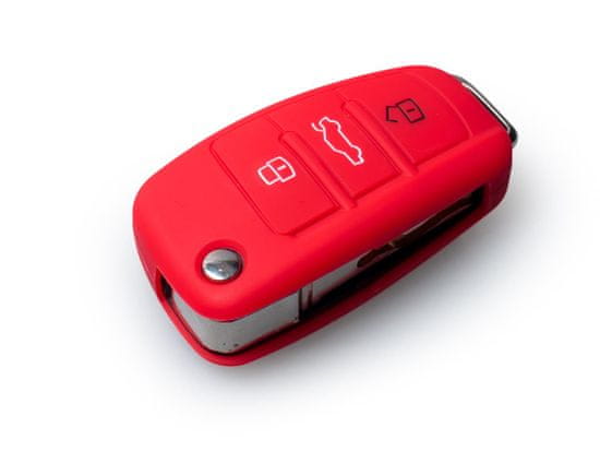 Escape6 červené ochranné silikonové pouzdro na klíč pro Audi s vystřelovacím klíčem