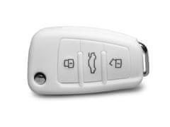 Escape6 bílé ochranné silikonové pouzdro na klíč pro Audi s vystřelovacím klíčem