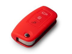 Escape6 červené ochranné silikonové pouzdro na klíč pro zahnutý klíč Ford