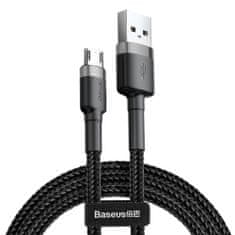 BASEUS Cafule kabel USB / Micro USB QC 3.0 2.4A 1m, černý/šedý