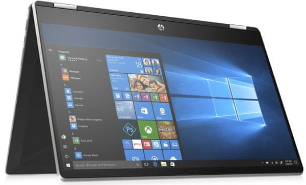 Multimediální hybridní konvertibilní notebook 2v1 HP Pavilion x360 15,6 palců IPS Full HD dotykový displej výkonný přenosný lehký