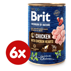 Brit Premium by Nature Chicken with Hearts 6x400 g