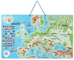 Woody Magnetická mapa EVROPY, společenská hra 3 v 1, ČJ