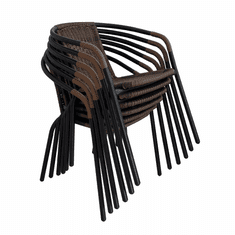 eoshop Židle, stohovatelná, hnědá/ černé nohy, DOREN