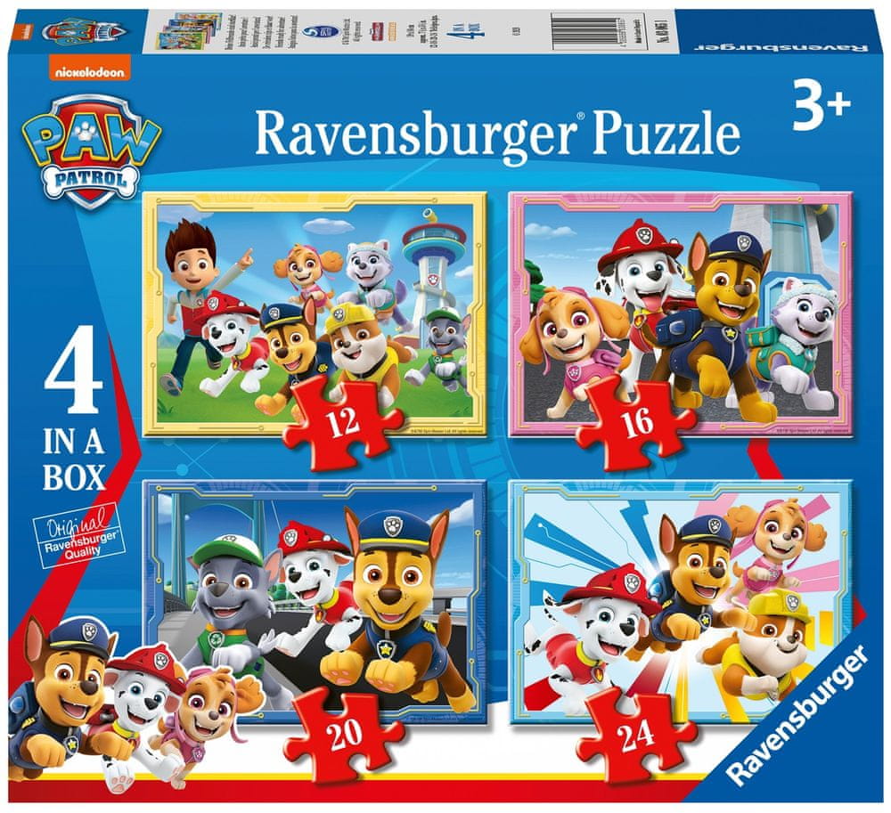 Levně Ravensburger Puzzle 030651 Tlapková patrola 4 v 1
