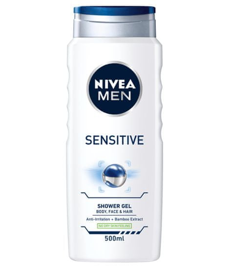 Nivea SPRCHOVÝ GEL 500 ML MEN SENSITIVE