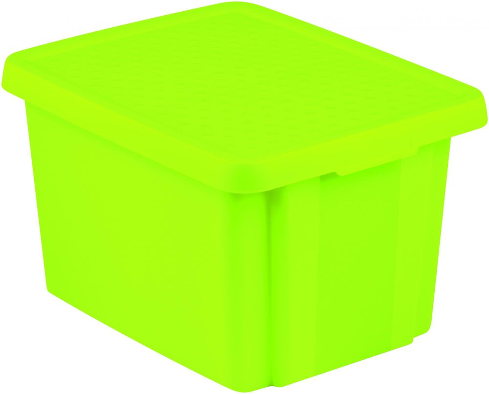 Levně Curver úložný box ESSENTIALS 26l s víkem zelený