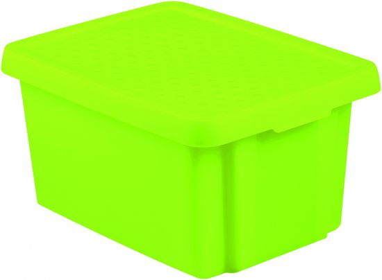 Curver úložný box ESSENTIALS 16l s víkem zelený