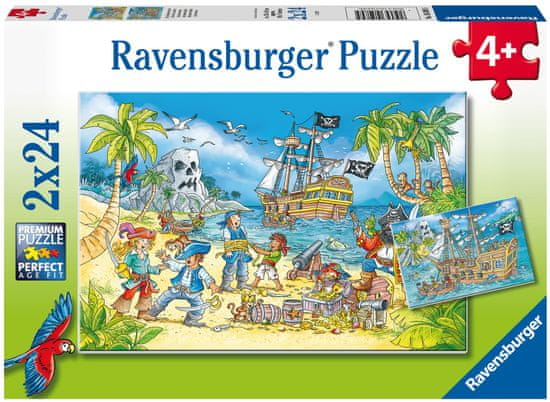 Ravensburger Puzzle 050895 Piráti 2x24 dílků