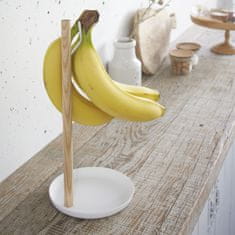 Yamazaki Stojánek na banány Tosca 2411, kov/dřevo, v.28 cm, bílý