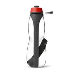 Black+Blum Sportovní láhev na vodu s filtračním binchotanem Eau Good Duo 04, tritan, 700ml, šedá/červená