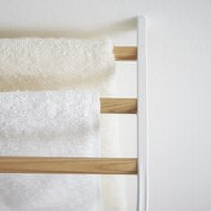 Yamazaki Držák na ručníky Tosca 2784, kov/dřevo, š.65 cm,, bílý