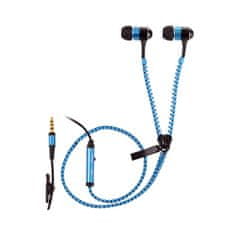 Trevi Sluchátka , ZIP 681 M, špuntová, kabel 1 m, s mikrofonem, klip na uchycení, modré