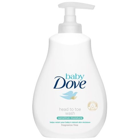 Baby Dove Sensitive Moisture Mycí gel na celé tělo i vlásky 400ml