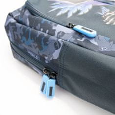 Calego Školní batoh Raven jednokomorový, černý/modrý
