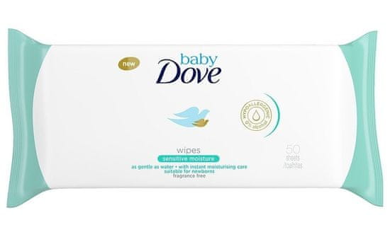 Baby Dove Sensitive Moisture vlhčené ubrousky 50 ks