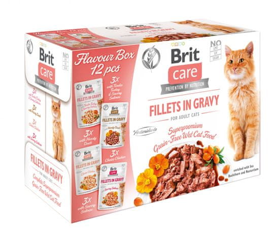 Brit Care Cat Flavour box Fillet in Gravy 12x85 g