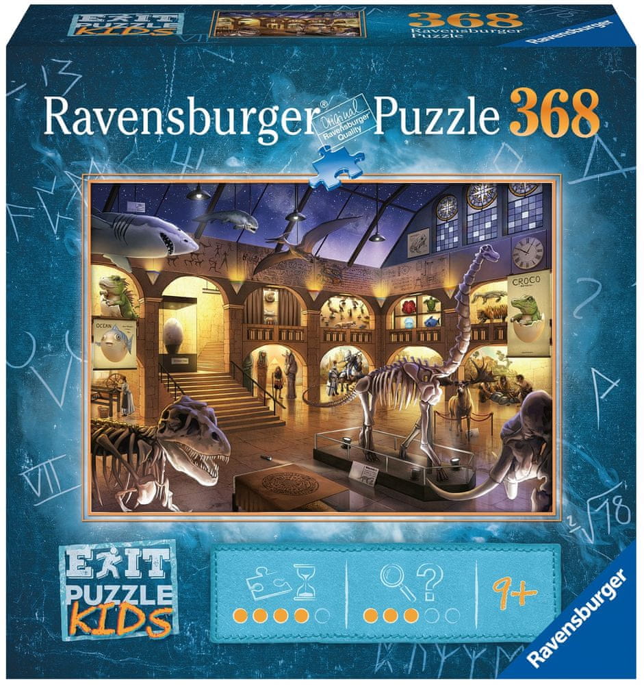 Levně Ravensburger Puzzle 129256 Exit KIDS: Noc v muzeu 368 dílků