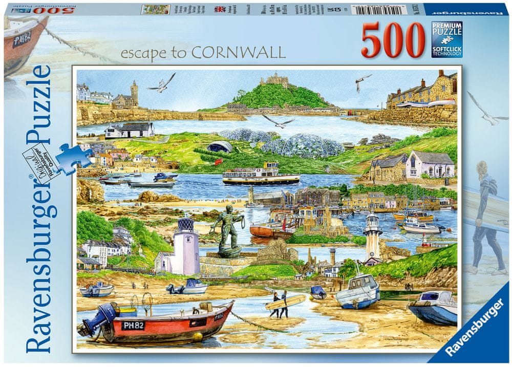 Ravensburger Puzzle 165742 Únik do Cornwallu 500 dílků