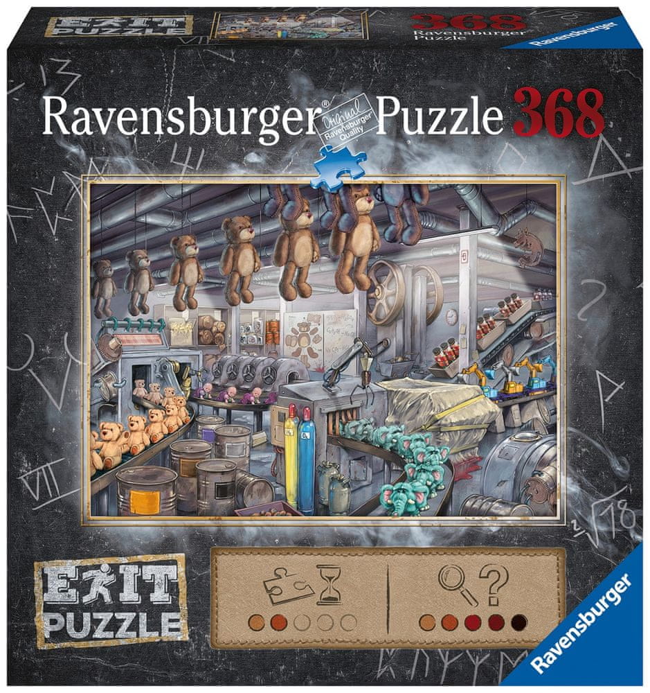 Ravensburger Puzzle 164844 Exit: V továrně na hračky 368 dílků