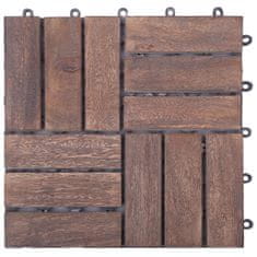 Greatstore Terasové dlaždice 33 ks 30 x 30 cm masivní recyklované dřevo