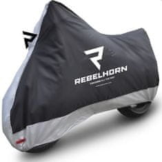 Rebelhorn Plachta na motorku REBELHORN COVER II černo/stříbrná MCF_12763