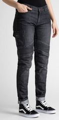 Rebelhorn Dámské moto kalhoty BROGER OHIO jeans washed black MCF_13140