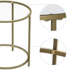 Artenat Odkládací stolek Einat, 55 cm, zlatá