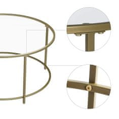 Artenat Odkládací stolek Einat, 84 cm, zlatá