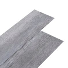 Greatstore Samolepicí podlahová krytina PVC 5,21 m2 2 mm matné šedé dřevo