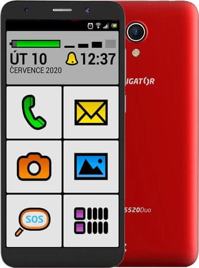 Aligator S5520 Duo Senior, 1GB/16GB, červený