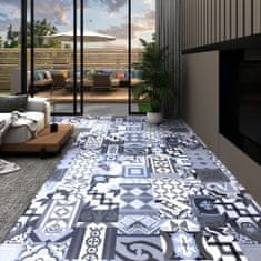 Vidaxl Podlahová krytina PVC samolepicí 5,11 m² barvený vzor