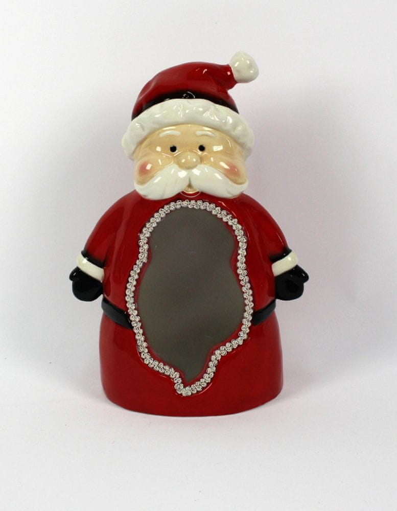 Levně DUE ESSE Svítící keramický Santa, 28 cm