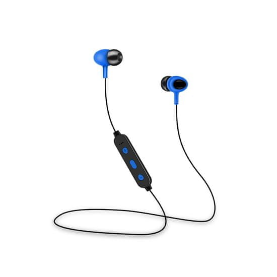 setty. Sport bezdrátová Bluetooth sluchátka do uší, modrá GSM099292
