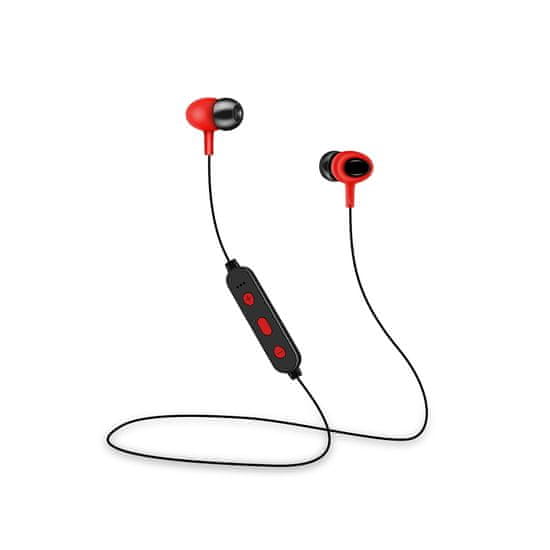 setty. Sport bezdrátová Bluetooth sluchátka do uší, červená GSM099291