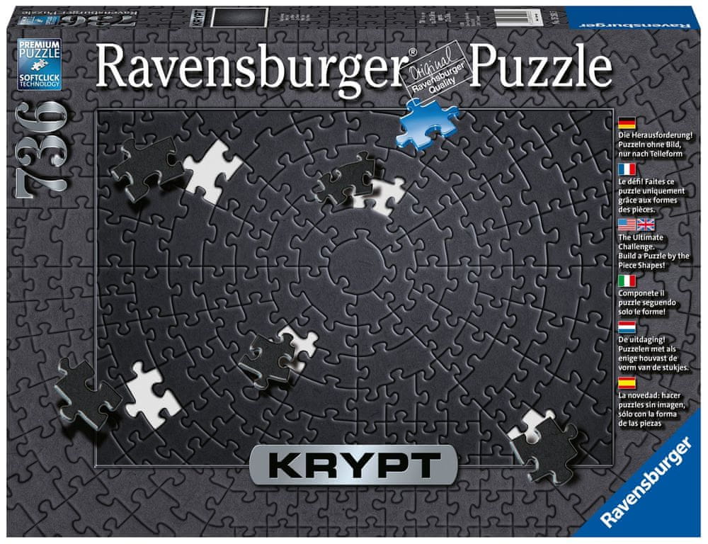 Ravensburger Puzzle 152605 Krypt - Black 736 dílků