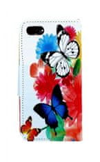 TopQ Pouzdro iPhone SE 2020 knížkové Barevné s motýlky 49757