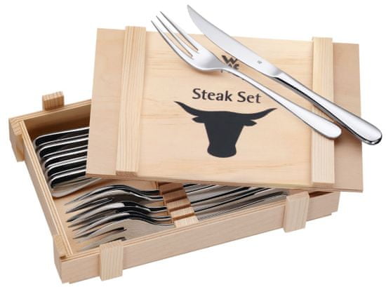 WMF Příbor na steak Set v dřevěném boxu