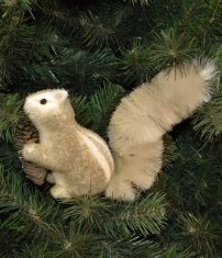 DUE ESSE Vánoční veverka se šiškou, 18 cm, hnědá-typ 2