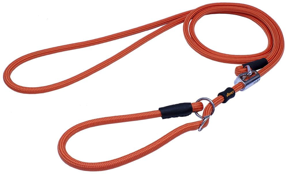 BAFPET Vodítko myslivecké zkracovací lano + stahovací obojek, oranžová
