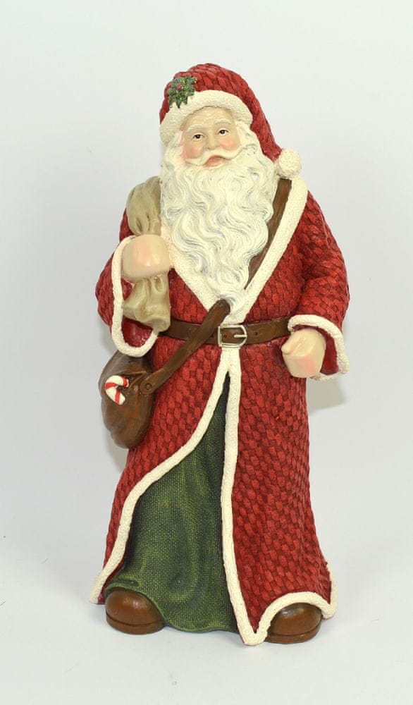DUE ESSE Vánoční dekorace Santa, výška 26 cm