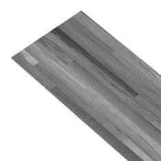 Vidaxl Podlahová krytina PVC 4,46 m² 3 mm samolepicí pruhovaná šedá