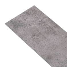 Greatstore Samolepicí podlahová krytina PVC 5,21 m2 2 mm cementově hnědá