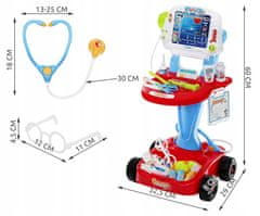 iMex Toys Lékařský vozík s vyšetřením EKG