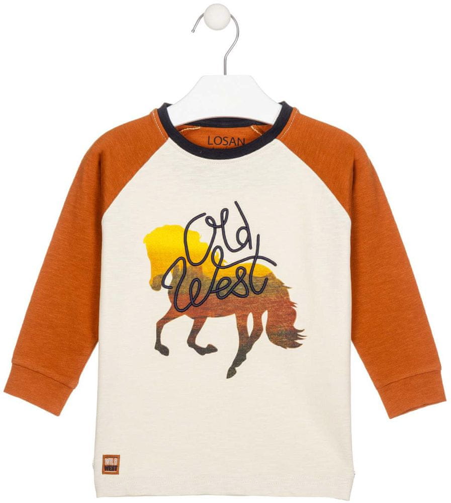 Losan chlapecké tričko s dlouhými rukávy 122 oranžová