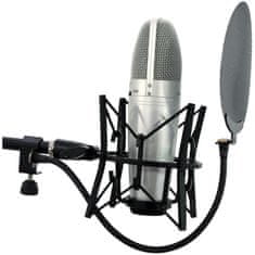 Omnitronic Mikrofonní pop filtr, kovový, černý